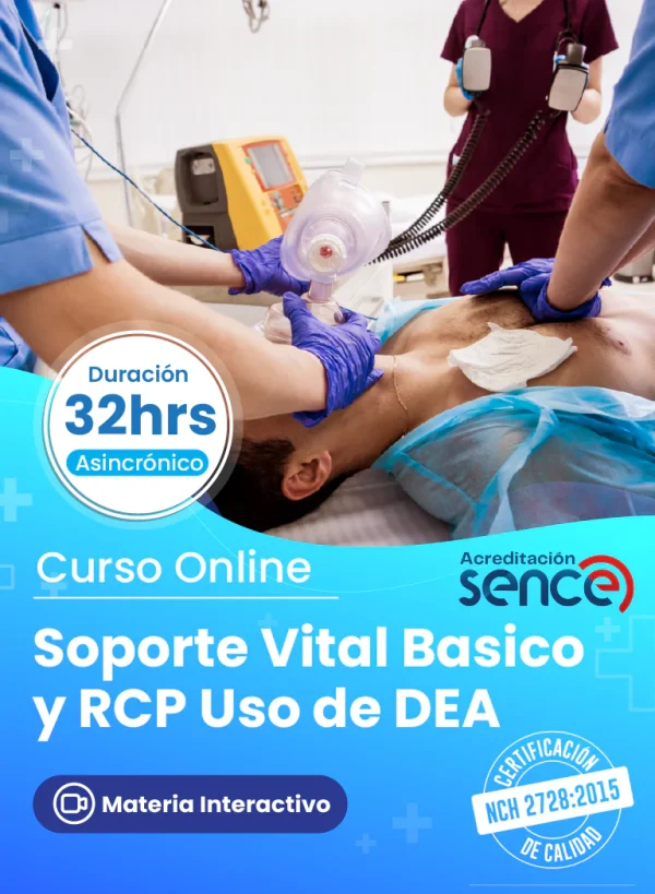 Soporte Vital Básico y RCP Uso DEA - 32 Horas - Online